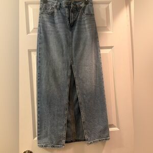 Levi’s denim maxi skirt with slit